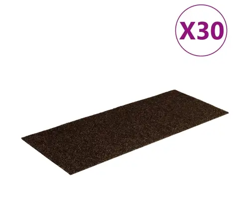 Kāpņu Paklājiņi, Pašlīmējoši, 30 Gab., 60X25 Cm, Brūni, Taisnstūrveida Vidaxl