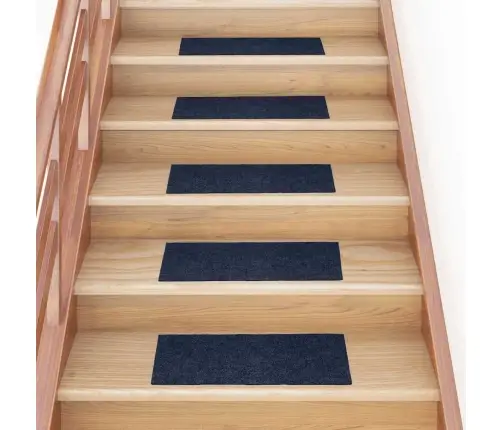 Laiptų Kilimėliai, Lipnūs, 30 Vnt., 60X25 cm Tamsiai Mėlyni, Stačiakampiai