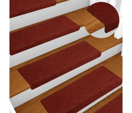 Trepimatid, Isekleepuvad, 20 Tk, 65 X 21 X 4 cm Bordoopunased, Ristkülikukujulise Servaga Trepimatid, Isekleepuvad, 20 Tk, 65 X 21 X 4 cm Bordoopunased, Ristkülikukujulise Servaga