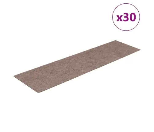 Isekleepuvad Trepimatid, 30 Tk, 76 X 20 cm Helepruunid, Ristkülikukujulised