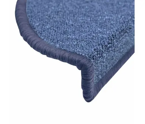 Kāpņu Paklājiņi, 30 Gab., 56X17X3 Cm, Zili, Pusapaļi Vidaxl