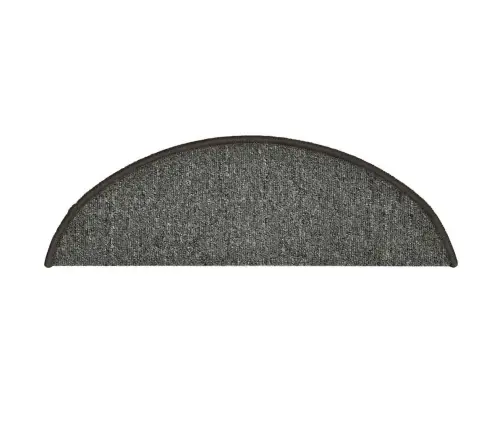 Kāpņu Paklājiņi, 30 Gab., 56X17X3 Cm, Tumši Pelēki, Pusapaļi Vidaxl