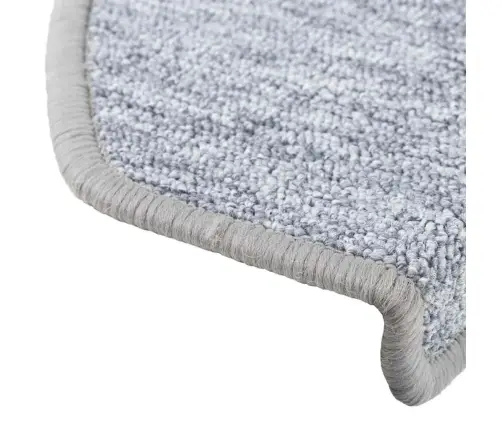 Kāpņu Paklājiņi, 30 Gab., 65X24X4 Cm, Gaiši Pelēki, Pusapaļi, Lieli Vidaxl