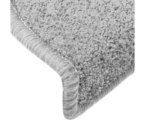 Kāpņu Paklājiņi, 30 Gab., 65X24X4 Cm, Gaiši Pelēki, Pusapaļi, Lieli Vidaxl