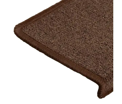 Kāpņu Paklājiņi, 30 Gab., 65X21X4 Cm, Kafijas Brūni, Taisnstūrveida Malas Vidaxl