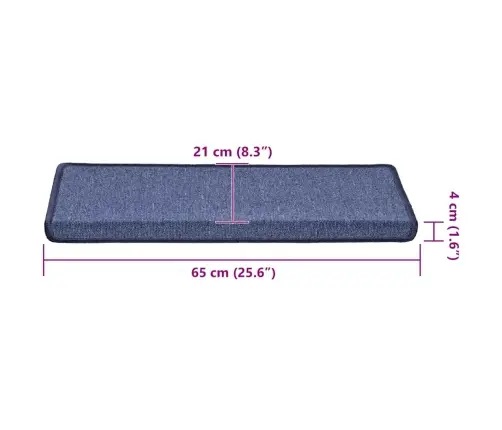 Kāpņu Paklājiņi 30Gb 65X25 Cm Zils Vidaxl Kāpņu Paklājiņi 30Gb 65X25 Cm Zils Vidaxl