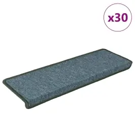 Laiptų Kilimėliai, 30 Vnt., 65X21X4 cm Tamsiai Žali, Stačiakampiai Kraštai Laiptų Kilimėliai, 30 Vnt., 65X21X4 cm Tamsiai Žali, Stačiakampiai Kraštai