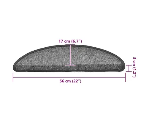 Trepimatid 20 Tk 56 X 17 X 3 Cm Tumehall Poolringikujulised