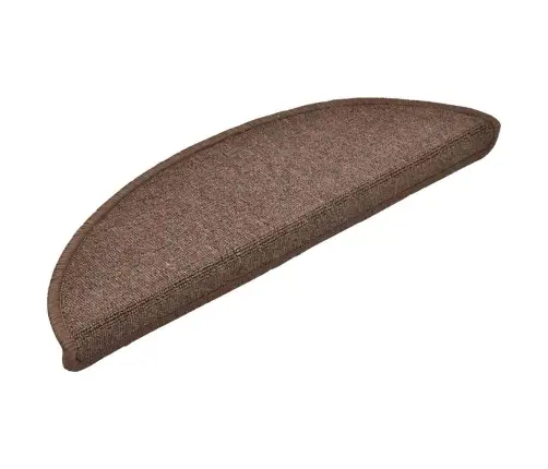 Kāpņu Paklājiņi, 20 Gab., 56X17X3 Cm, Kafijas Brūni, Pusapaļi Vidaxl