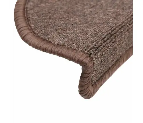 Kāpņu Paklājiņi, 20 Gab., 56X17X3 Cm, Kafijas Brūni, Pusapaļi Vidaxl