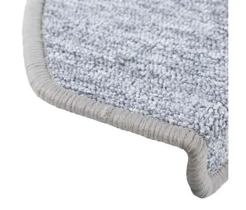 Kāpņu Paklājiņi, 20 Gab., 65X24X4 Cm, Gaiši Pelēki, Pusapaļi, Lieli Vidaxl