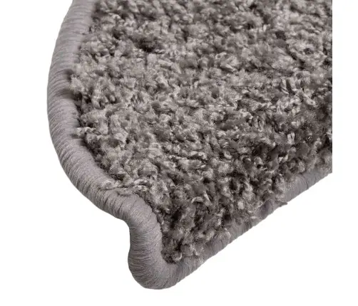 Kāpņu Paklājiņi, 30 Gab., 56X17X3 Cm, Pelēki, Pusapaļi Vidaxl