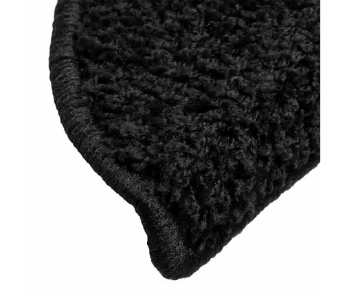 Kāpņu Paklājiņi, 30 Gab., 56X17X3 Cm, Melni, Pusapaļi Vidaxl