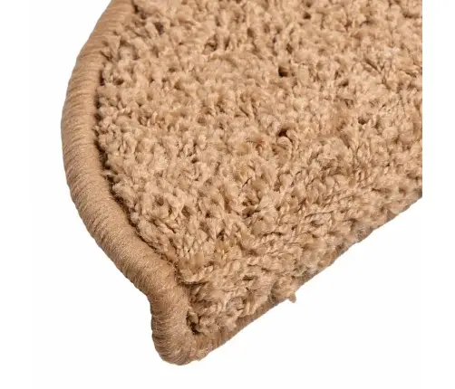 Laiptų Kilimėliai, 30 Vnt., 56X17X3 cm Smėlio Spalvos, Pusapvaliai Laiptų Kilimėliai, 30 Vnt., 56X17X3 cm Smėlio Spalvos, Pusapvaliai