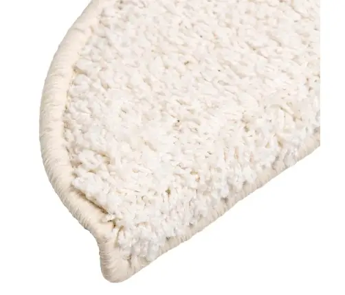 Laiptų Kilimėliai, 30 Vnt., 56X17X3 cm Balti, Pusapvaliai