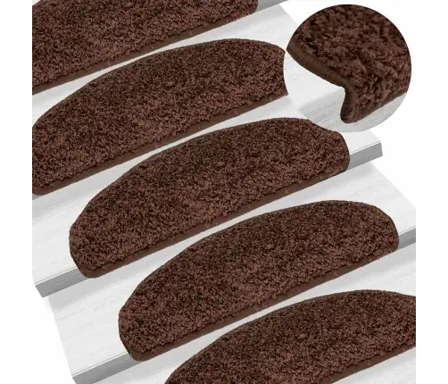 Kāpņu Paklājiņi 30Gb Brūni 65X21X4 Cm Vidaxl