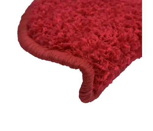 Kāpņu Paklājiņi, 30 Gab., 65X21X4 Cm, Sarkani, Pusapaļi, Lieli Vidaxl