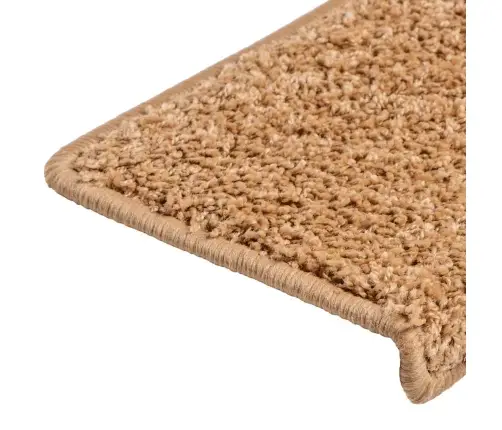 Kāpņu Paklājiņi, 30 Gab., 65X21X4 Cm, Bēši, Taisnstūrveida Mala Vidaxl