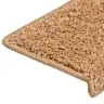 Kāpņu Paklājiņi, 30 Gab., 65X21X4 Cm, Bēši, Taisnstūrveida Mala Vidaxl