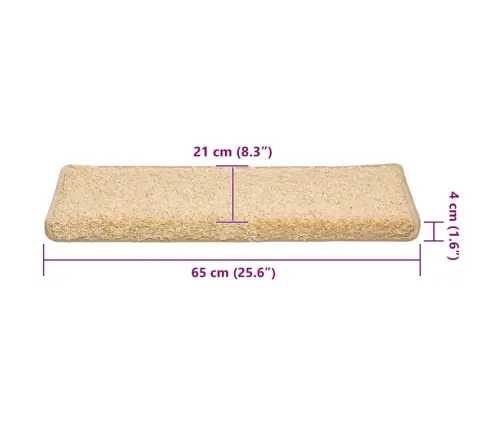 Kāpņu Paklāji, 30 Gab., 65X21X4 Cm, Brūni Vidaxl