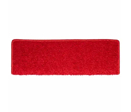 Kāpņu Paklājiņi, 30 Gab., 65X21X4 Cm, Sarkani, Taisnstūrveida Mala Vidaxl