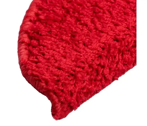 Kāpņu Paklājiņi, 20 Gab., 56X17X3 Cm, Sarkani, Pusapaļi Vidaxl