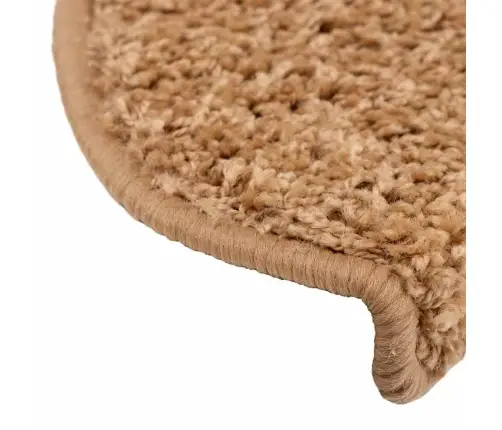 Kāpņu Paklājiņi, 20 Gab., 65X21X4 Cm, Bēši, Pusapaļi, Lieli Vidaxl