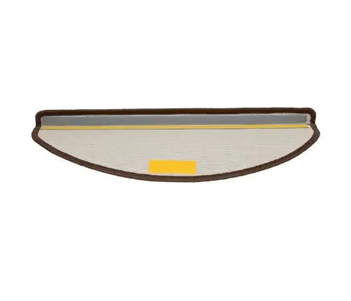 Laiptų Kilimėliai, 20 Vnt., 65X21X4 cm Rudi, Pusapvaliai, Dideli