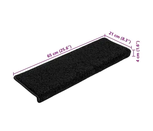 Trepimatid 20 Tk 65 X 21 X 4 Cm Mustad Ristkülikukujulised Servad