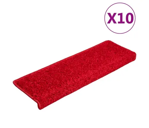 Kāpņu Paklāji, 20 Gab., 65X21X4 Cm, Sarkani Vidaxl
