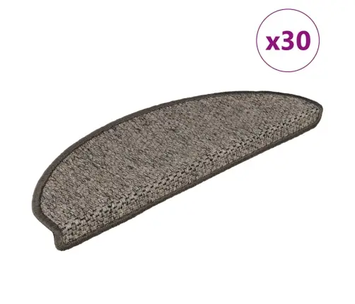 Lipnūs Laiptų Kilimėliai, 30Vnt., Rudos Smėlio Sp., 65X21X4Cm