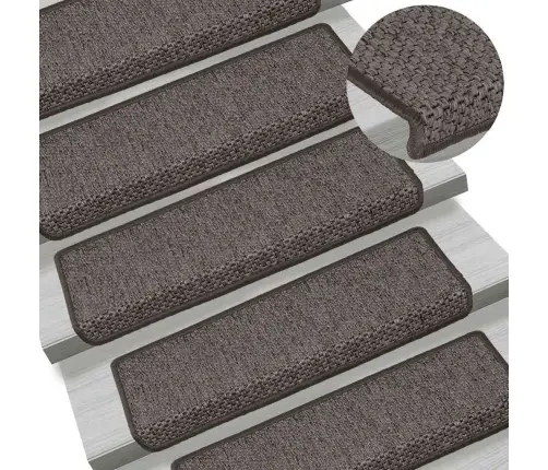 Kāpņu Paklāji, 30 Gab., Pašlīmējoši, 65X21X4 Cm, Pelēki Un Bēši Vidaxl