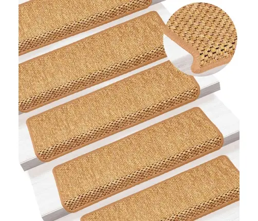 Kāpņu Paklāji, 30 Gab., Pašlīmējoši, 65X21X4 Cm, Oranži Vidaxl