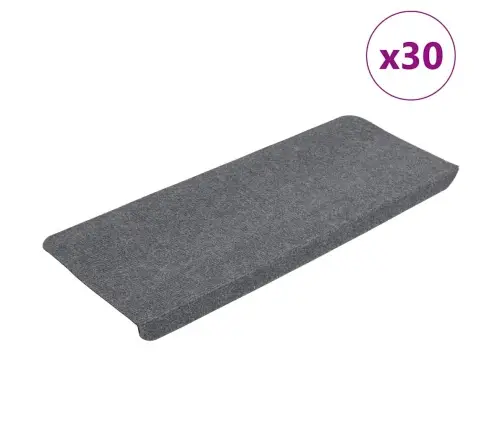 Lipnūs Laiptų Kilimėliai, 30Vnt., Pilki, 65X24,5X3,5Cm
