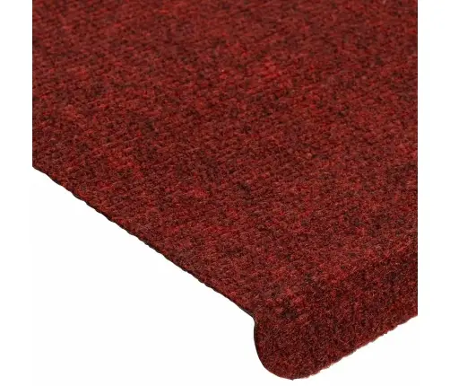 Lipnūs Laiptų Kilimėliai, 10Vnt., Raudoni, 65X22,5X3,5Cm