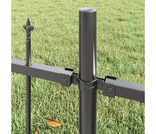 Dārza Žogs Ar Locītu Augšdaļu, Pelēks, 5.1X1.75 M, Tērauds Vidaxl