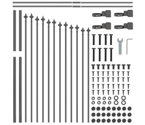 Aiandus Aiapaneel 4 Pcs Hall 170 X 140 Cm Pulbervärvitud Teras