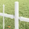 Dārza Žogs Ar Loku Augšpusi, Balts, 5,1X1,5 M, Tērauds Vidaxl