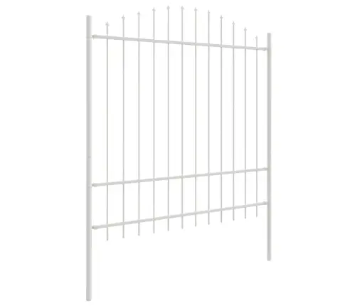 Dārza Žogs Ar Galu, Balts, 5,1X1,75 M, Tērauds Vidaxl