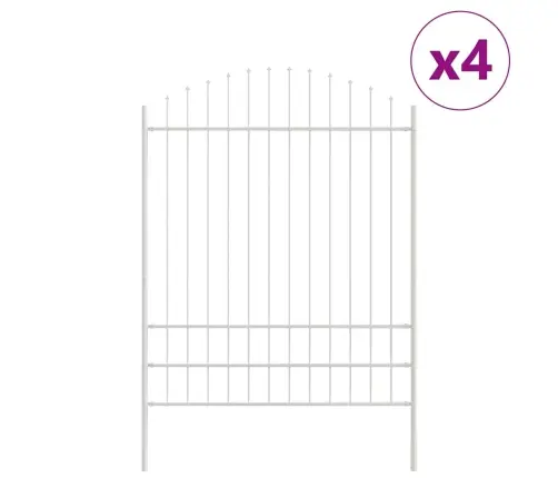 Baltā Dārza Žoga Komplekts, 6.8X2M, Tērauds Vidaxl