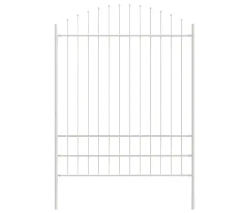 Baltā Dārza Žoga Komplekts, 6.8X2M, Tērauds Vidaxl