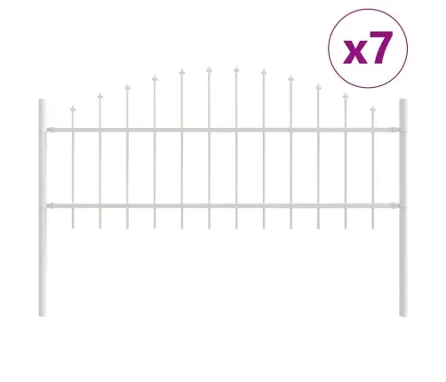 Aiandus Aiapaneel 7 Pcs Valge 170 X 140 Cm Pulbervärvitud Teras