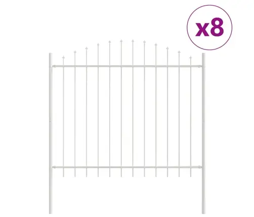 Aiandus Aiapaneel 8 Pcs Valge 170 X 165 Cm Pulbervärvitud Teras