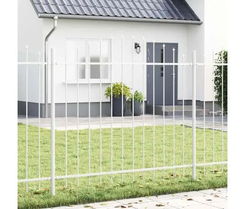 Baltais Dārza Aizsargs Ar Gredzenveida Augšpusi, 13.6 X 1.5 M, Tēraudā Vidaxl