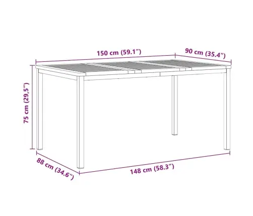 Dārza Ēdamgalda Komplekts 7 Pcs Vidaxl