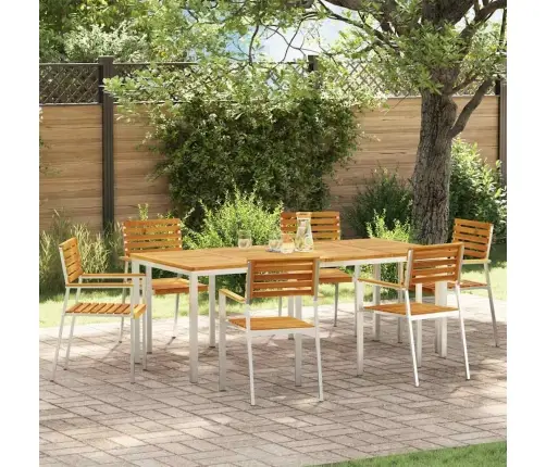 Aia Söögilaudade Komplekt 7 Pcs Pruun Tugev Akatsiapuu