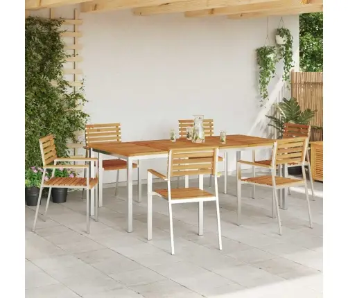 Aia Söögilaudade Komplekt 7 Pcs Pruun Tugev Akatsiapuu