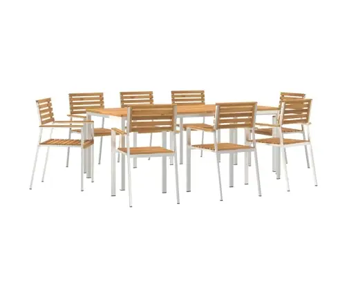 Dārza Ēdamgalda Komplekts 9 Pcs Vidaxl