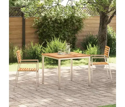 Sodo Valgomojo Komplektas 3 Pcs Ruda Kieto Teka Medžio