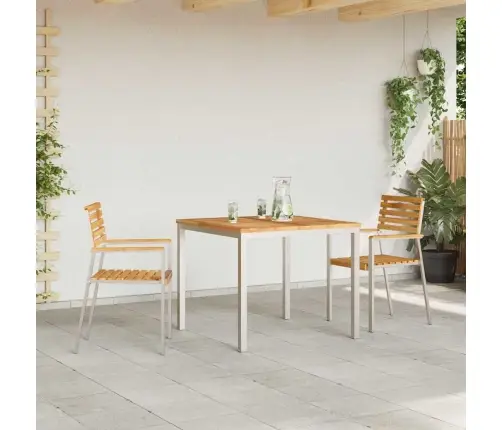 Sodo Valgomojo Komplektas 3 Pcs Ruda Kieto Teka Medžio